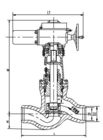 গ্রে কাস্ট লোহা বৈদ্যুতিক ভালভ Actuator, মূল্য মান J61Y-32