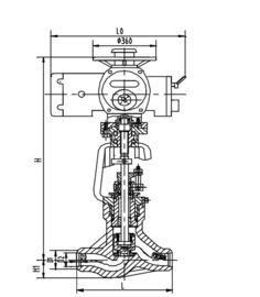 ভালো দাম নিখুঁত কাস্ট লোহা বৈদ্যুতিক ভালভ Actuator, গ্লোব ভালভ J961Y DN65 অনলাইনে