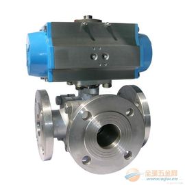 ভালো দাম Small Three-Way Ball Power Station Valve With Pneumatic Actuator অনলাইনে